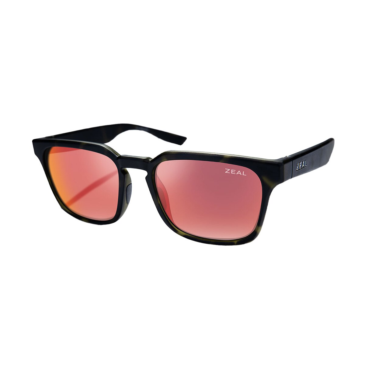Zeal Whittier Sunglasses Polarized in Transparent Green Havana with Phoenix